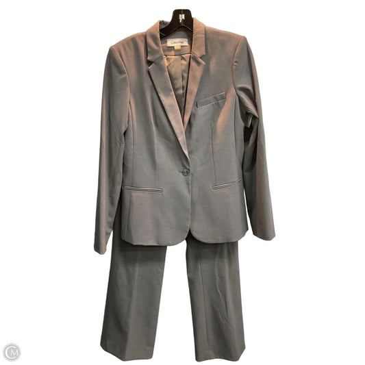 Pants Suit 2pc By Calvin Klein In Grey, Size: 6