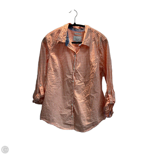 Top Long Sleeve By Charter Club In Orange, Size: M