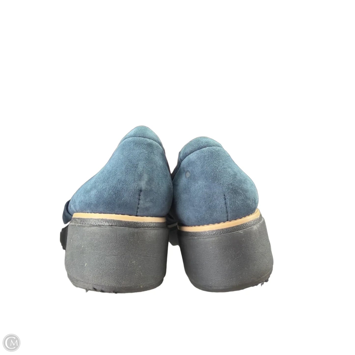 Shoes Heels Wedge By Clarks In Blue, Size: 8.5