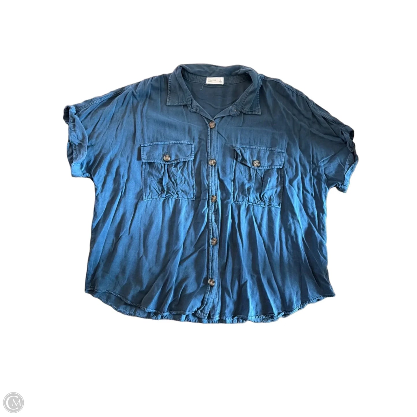 Top Short Sleeve By Maurices In Blue, Size: 2x