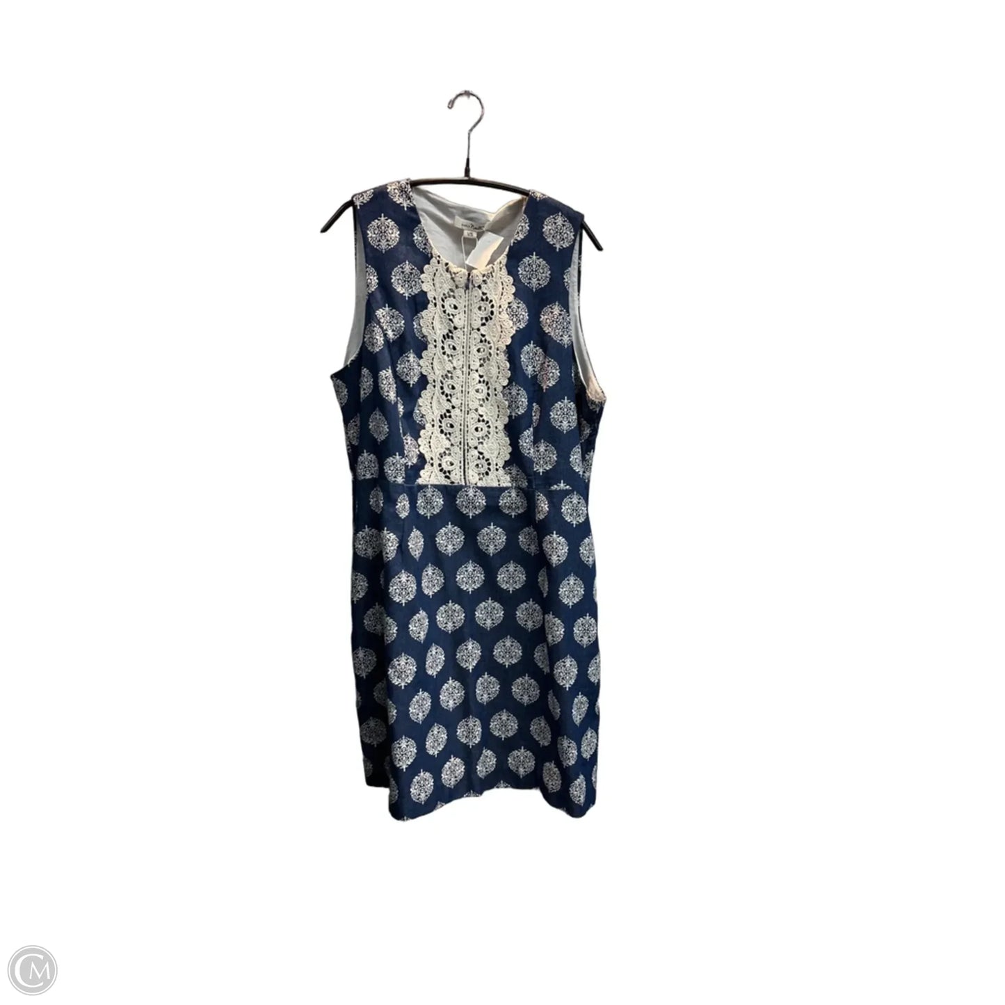 Dress Work By Simply Noelle In Blue & Cream, Size: L