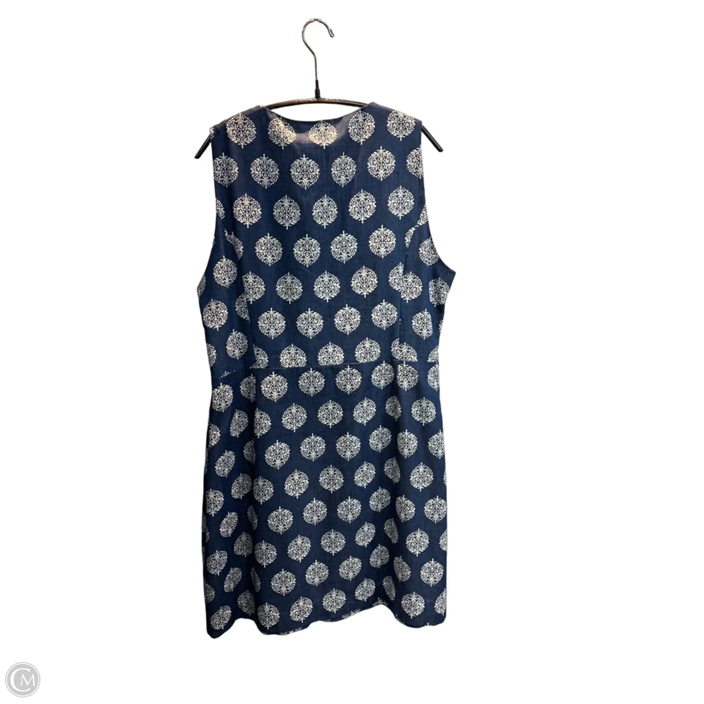 Dress Work By Simply Noelle In Blue & Cream, Size: L