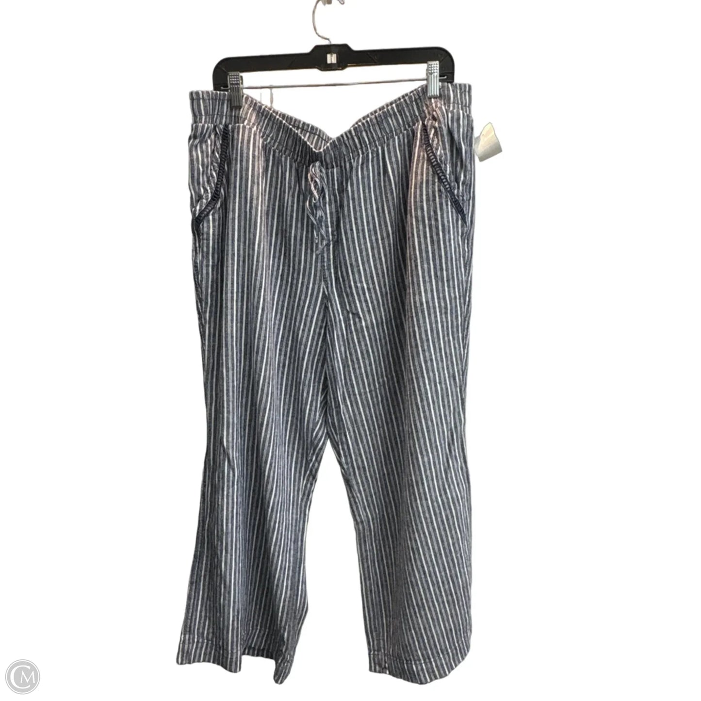 Pants Linen By Briggs In Striped Pattern, Size: Xxl