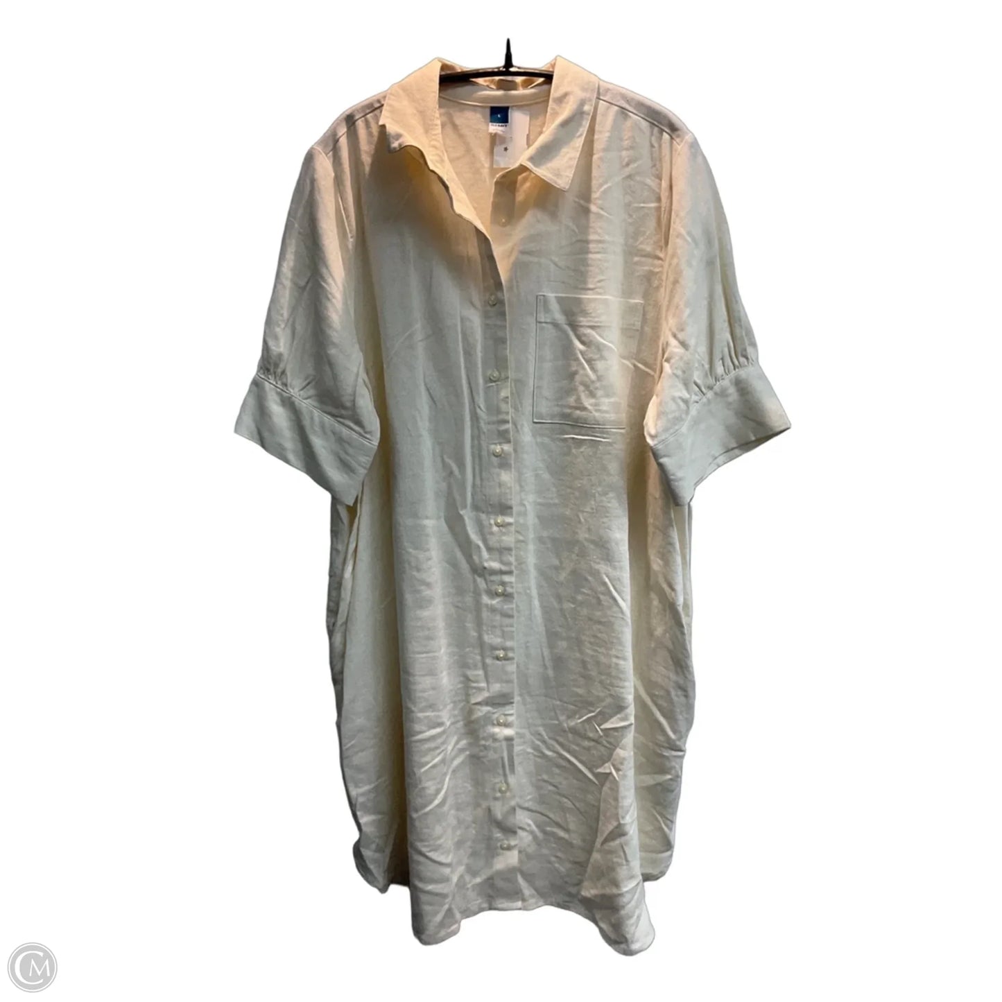Dress Casual Midi By Old Navy In Cream, Size: L