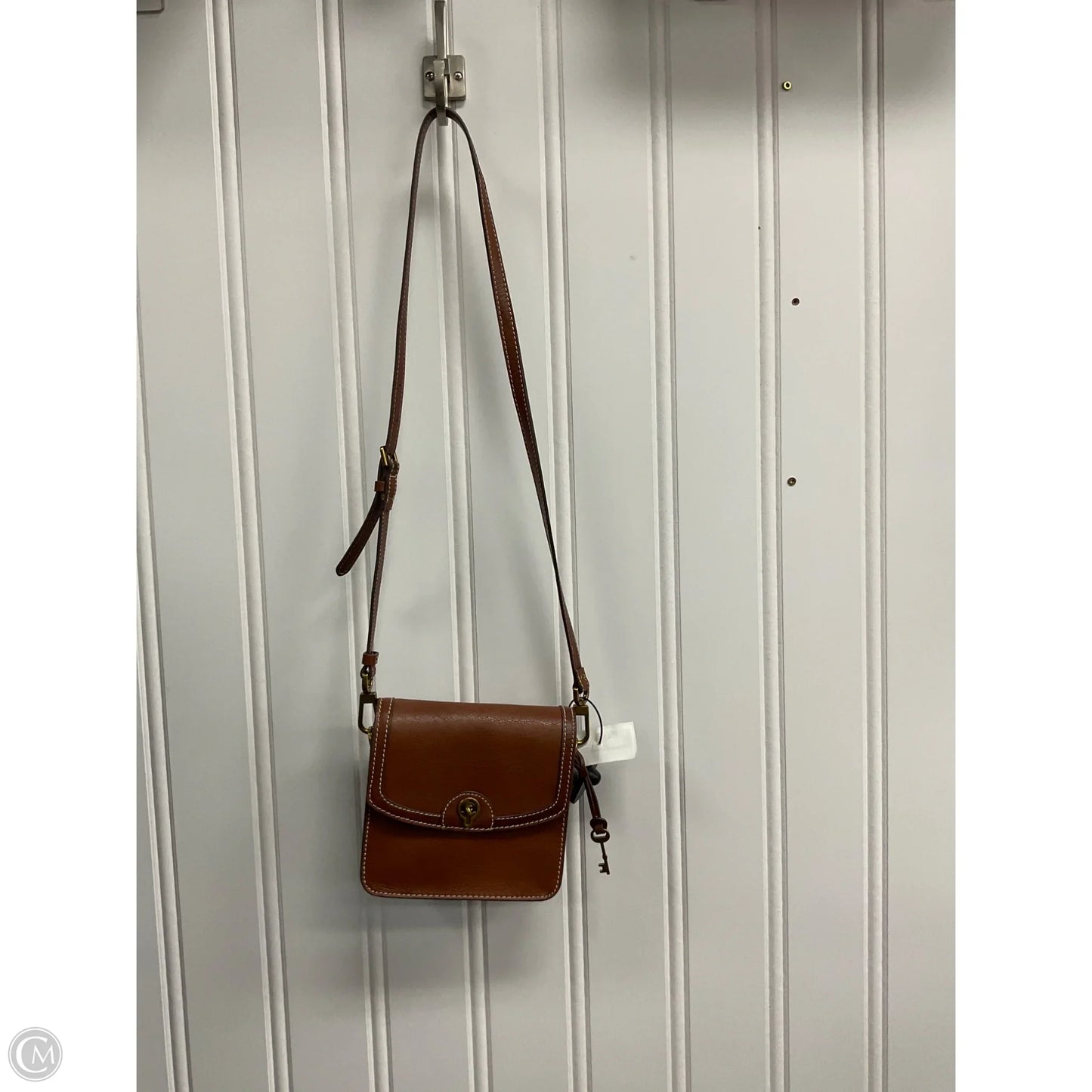 Crossbody Leather By Fossil, Size: Small