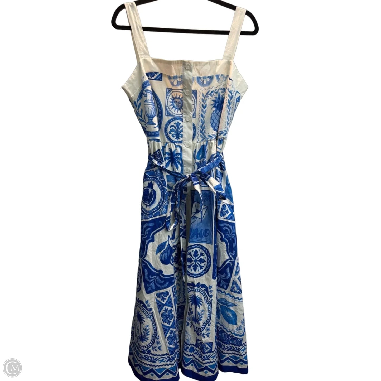 Dress Casual Maxi By Flying Tomato In Blue & White, Size: L