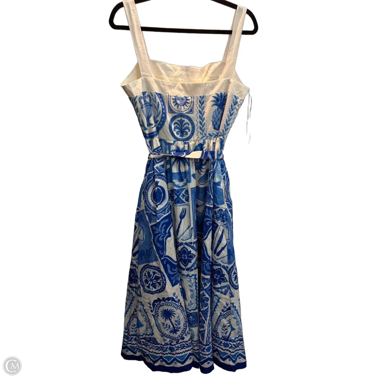 Dress Casual Maxi By Flying Tomato In Blue & White, Size: L