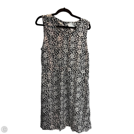 Dress Casual Midi By Christopher And Banks In Black & White, Size: L