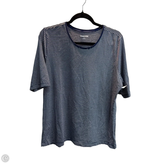 Top Short Sleeve Basic By Lands End In Striped Pattern, Size: 1x