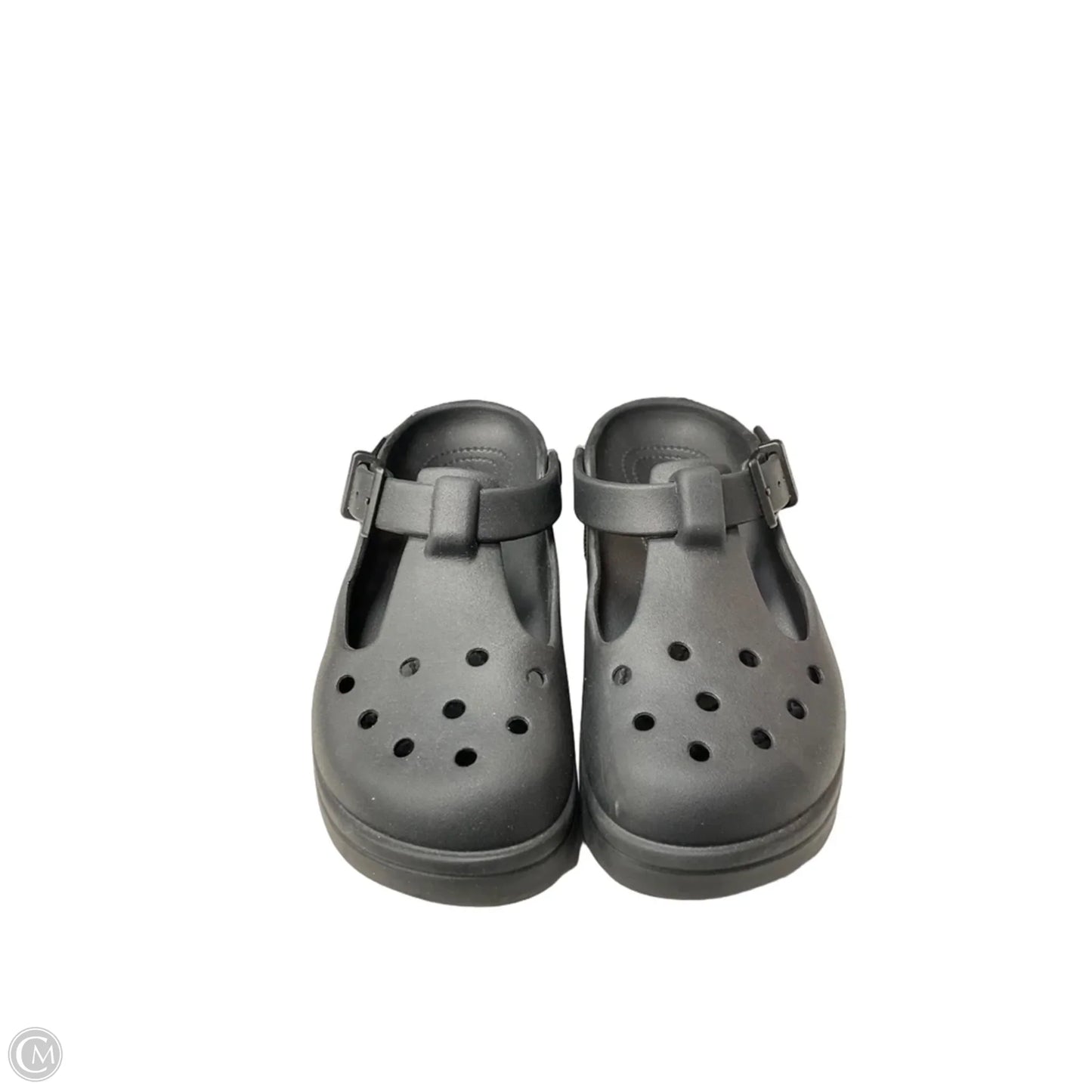 Shoes Flats By Crocs In Black, Size: 6