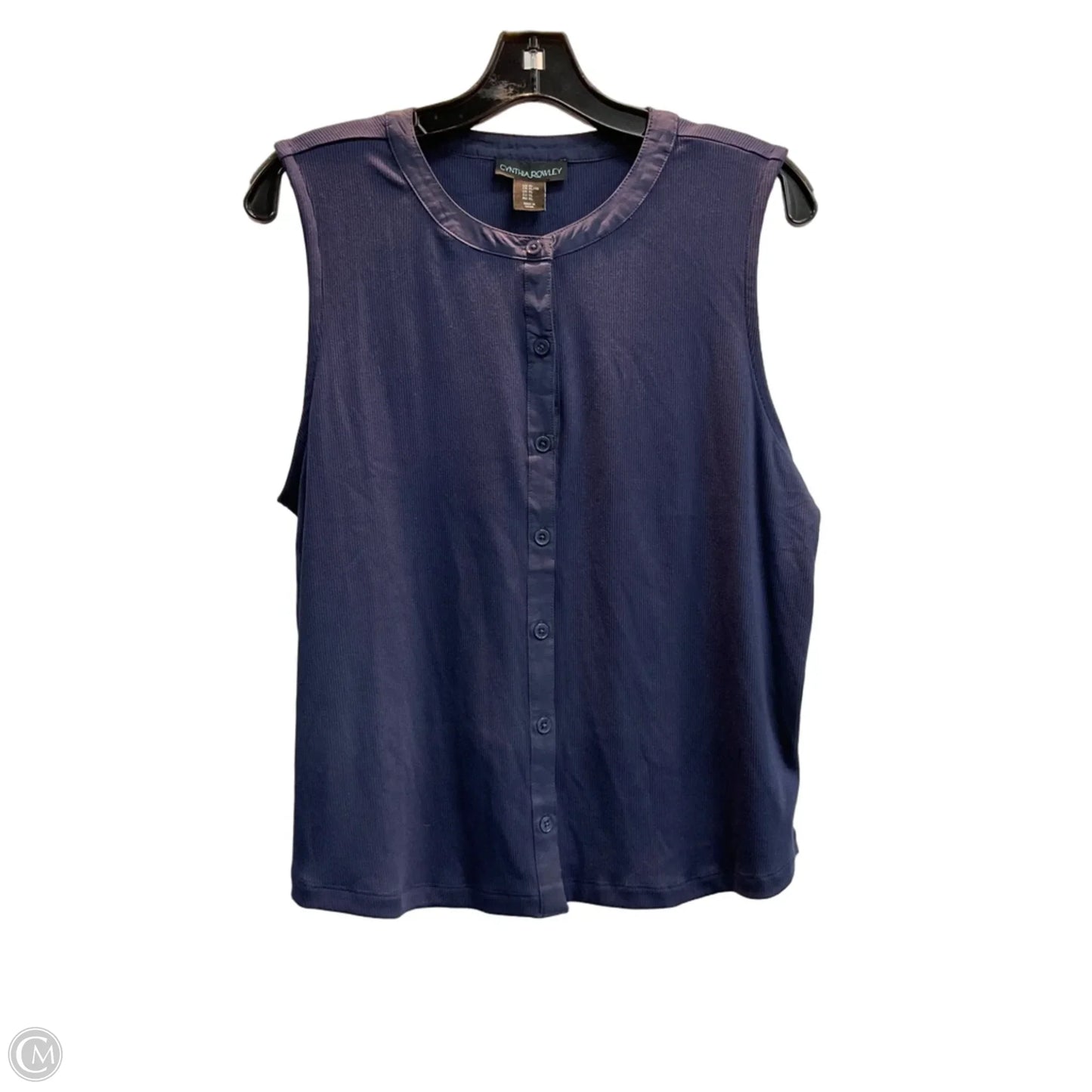 Top Sleeveless By Cynthia Rowley In Navy, Size: Xl