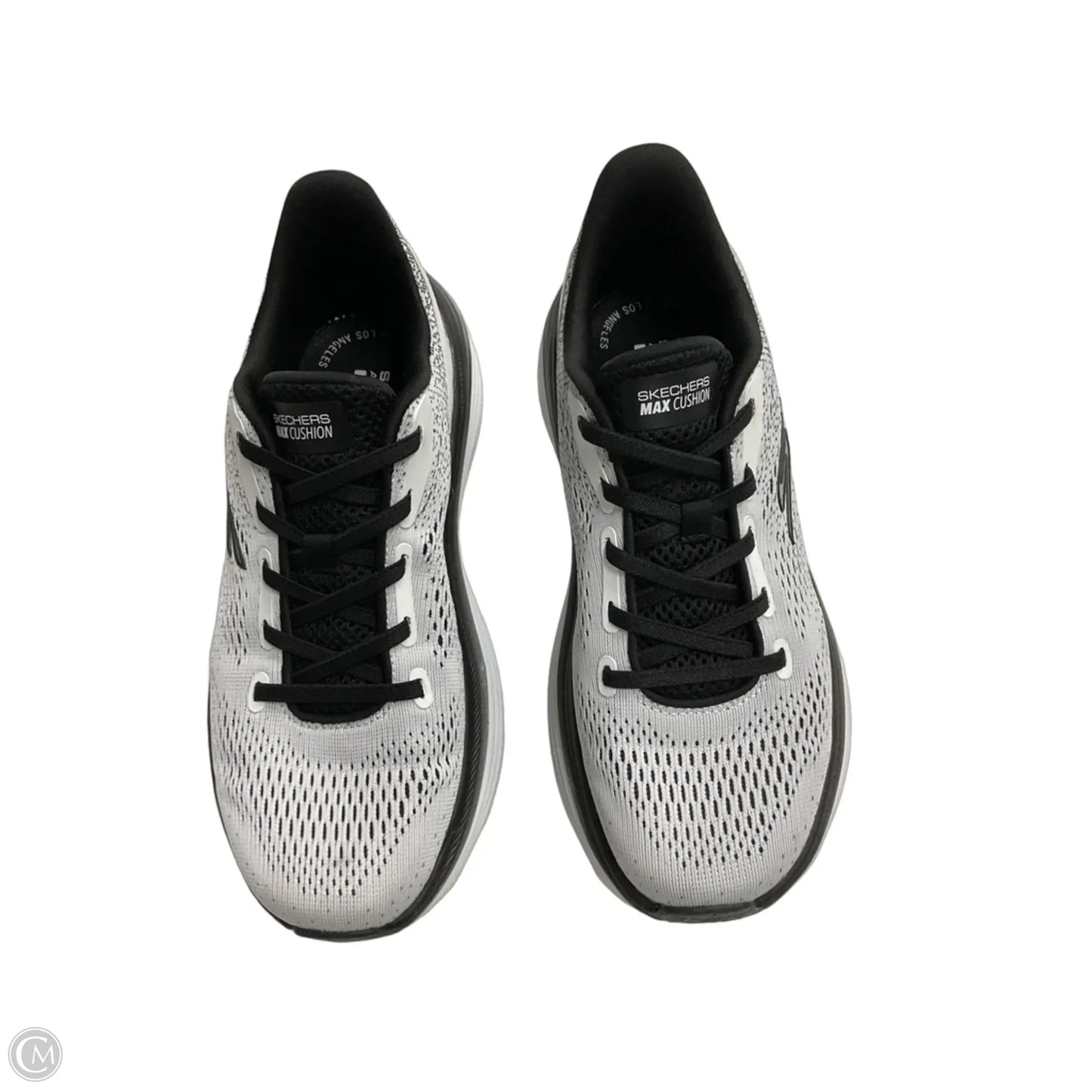 Shoes Athletic By Skechers In Black & White, Size: 7