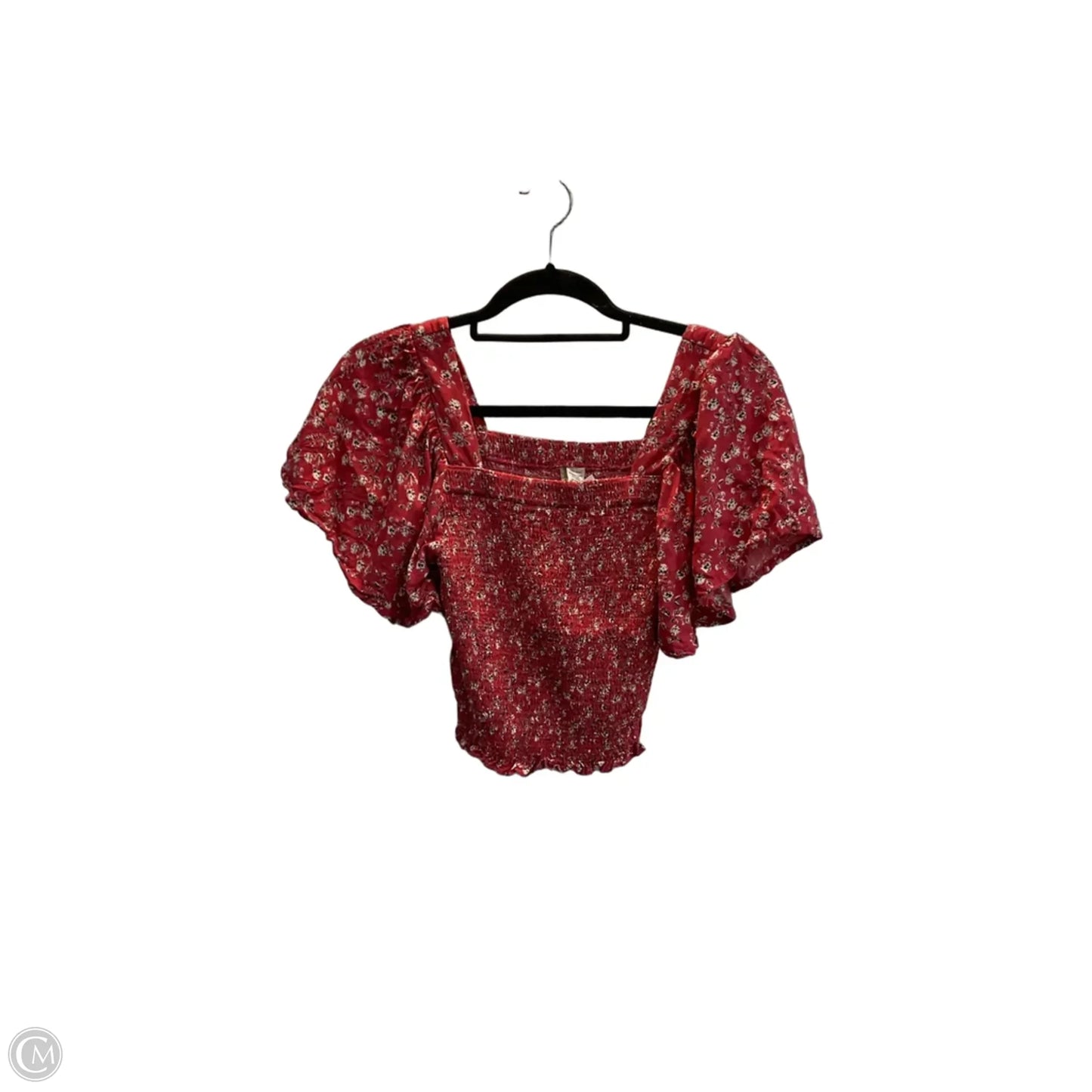 Top Short Sleeve By Japna In Red, Size: M