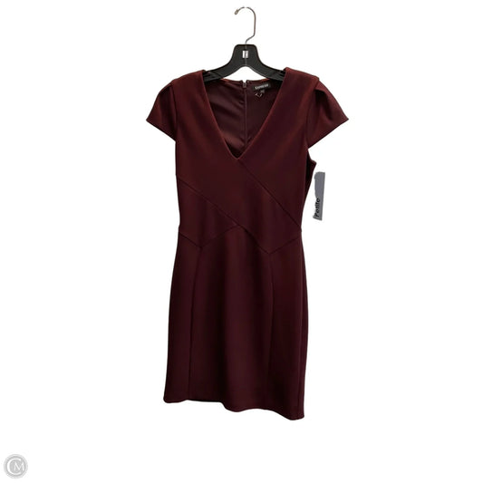 Dress Party Midi By Express In Maroon, Size: Sp