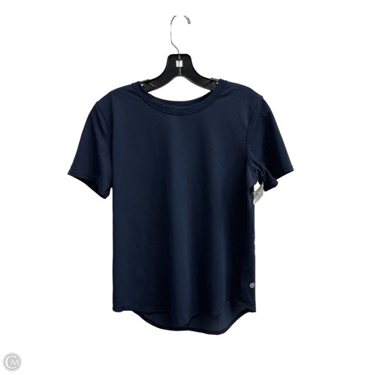 Athletic Top Short Sleeve By Lululemon In Navy, Size: M