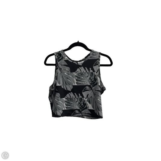 Athletic Tank Top By Nike Apparel In Black & Grey, Size: M