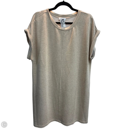 Dress Casual Midi By Calvin Klein In Tan, Size: L