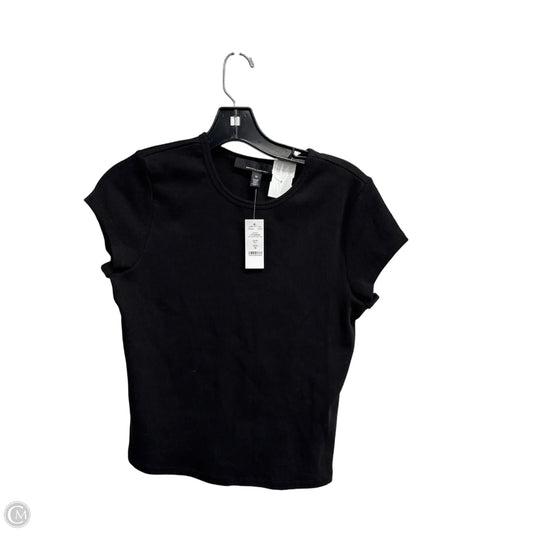 Top Short Sleeve Basic By White House Black Market In Black, Size: M
