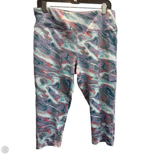 Athletic Leggings Capris By Pro Player In Multi-colored, Size: L