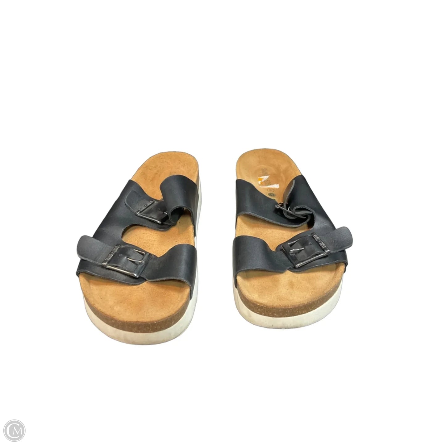 Sandals Flats By Crocs In Black, Size: 10