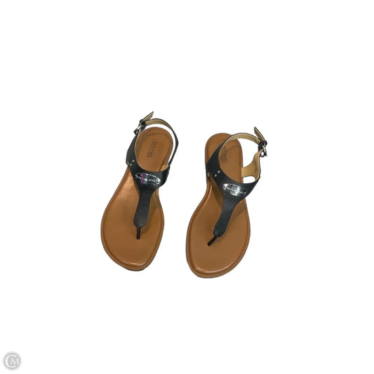 Sandals Flats By Michael By Michael Kors In Black, Size: 9.5