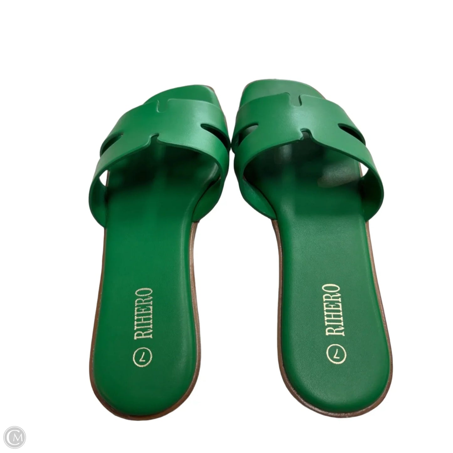 Sandals Flats By Clothes Mentor In Green, Size: 7