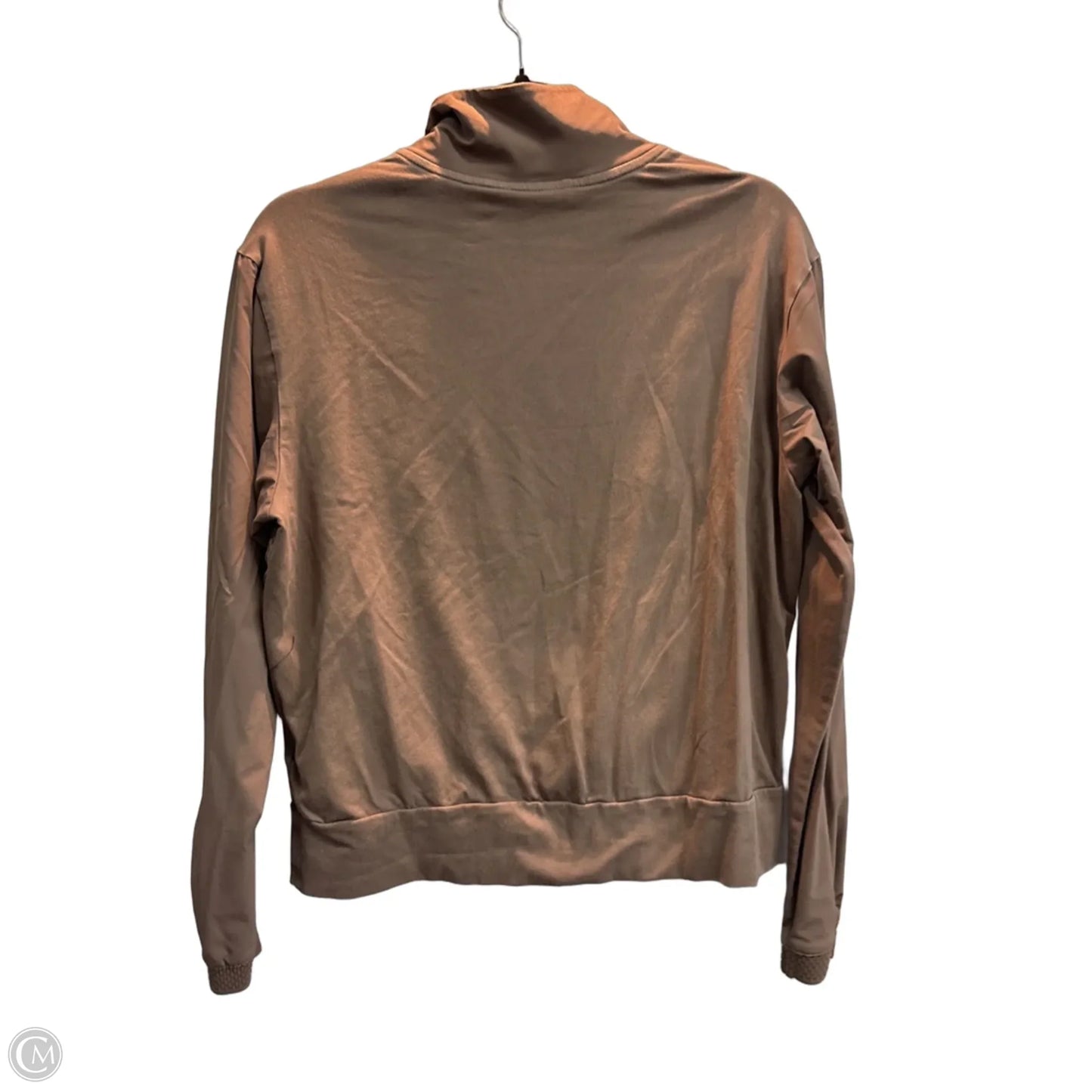 Athletic Sweatshirt Collar By Adidas In Brown, Size: M