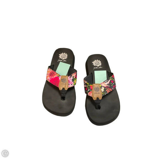 Sandals Flip Flops By Yellow Box In Floral Print, Size: 6