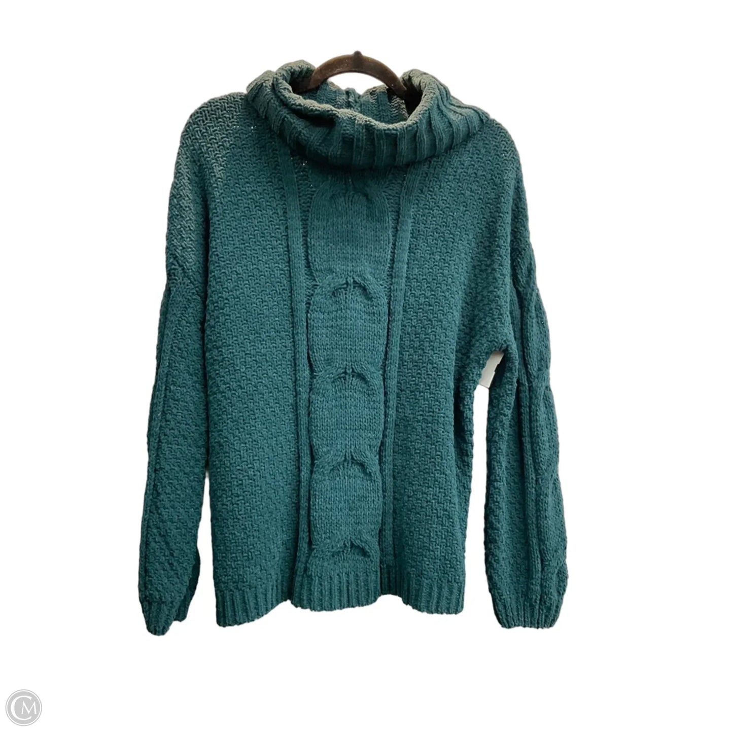 Sweater By Seven 7 In Green, Size: S