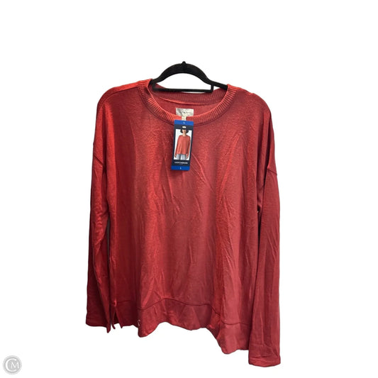 Top Long Sleeve By Lucky Brand In Red, Size: L