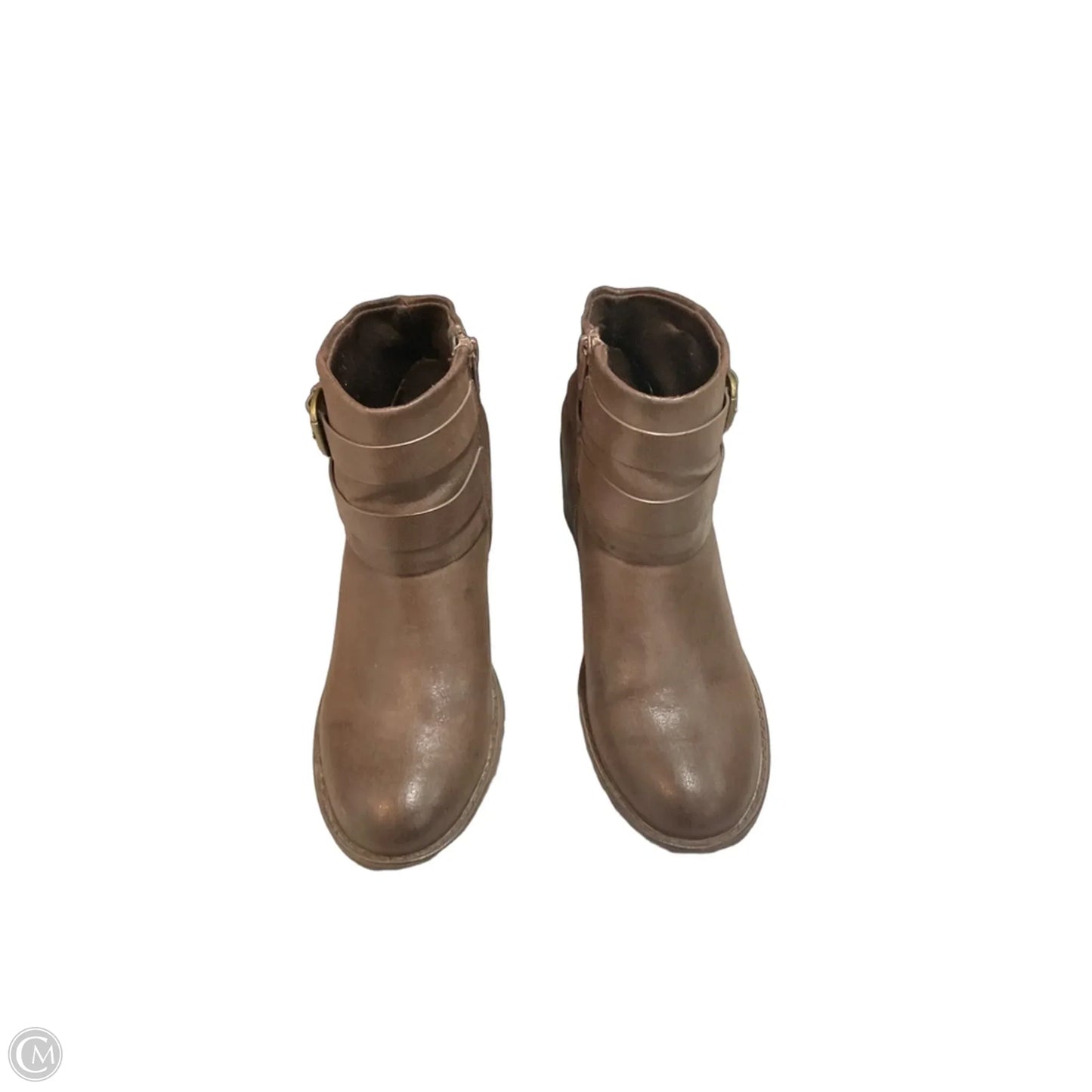 Boots Ankle Heels By Bare Traps In Brown, Size: 9.5