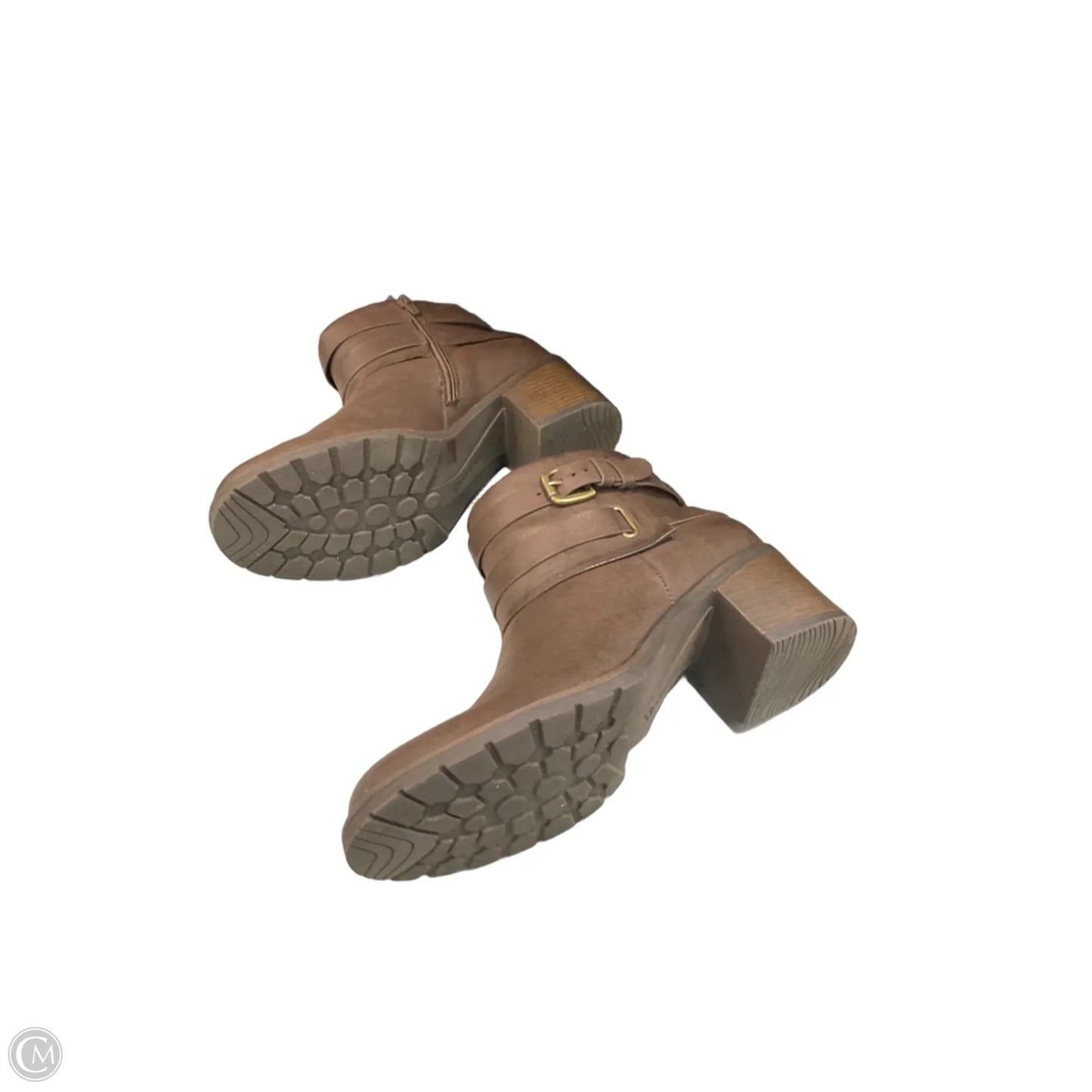 Boots Ankle Heels By Bare Traps In Brown, Size: 9.5