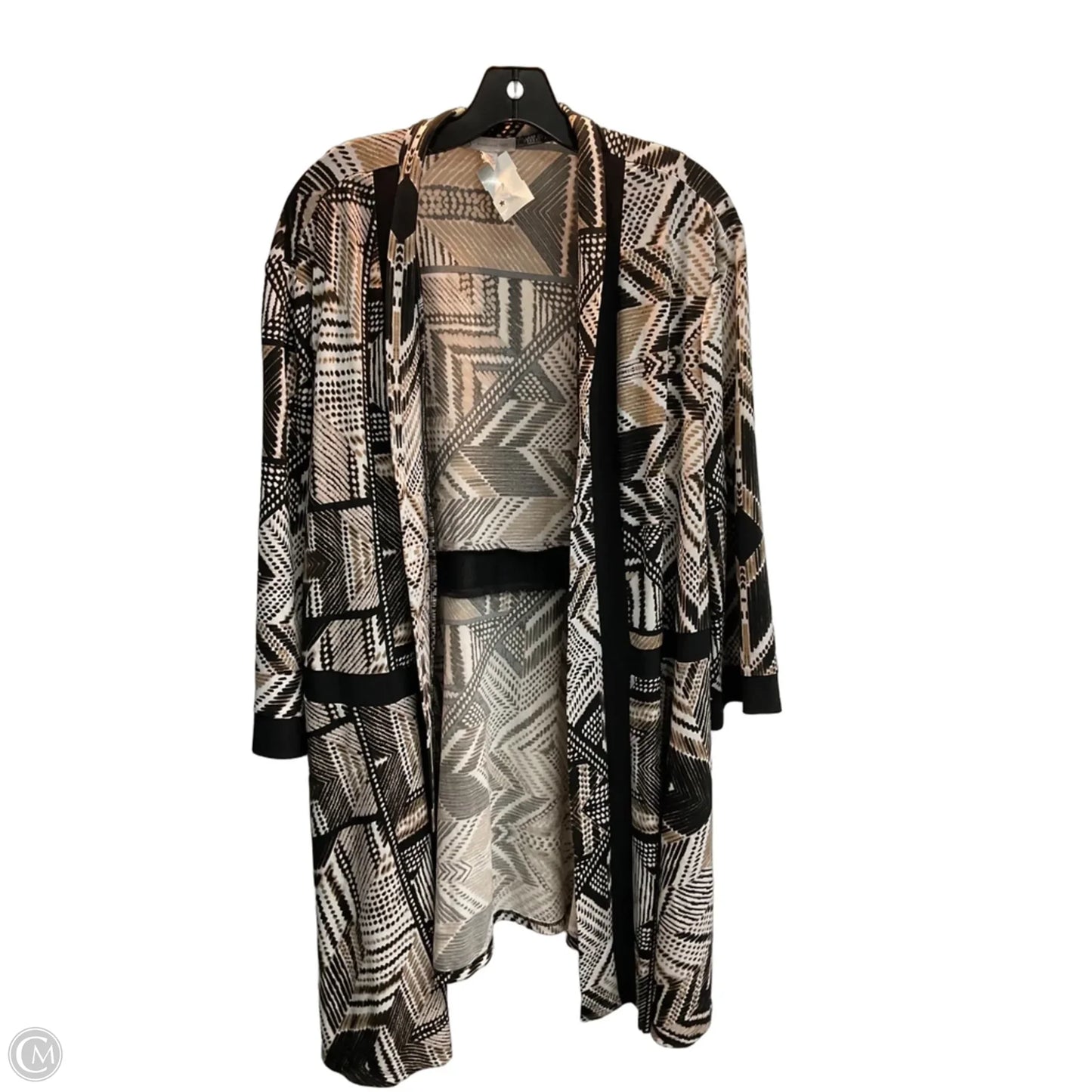 Kimono By Dressbarn In Black & Brown, Size: 1x