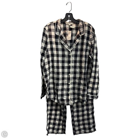Pajamas 2pc By Loft In Checkered Pattern, Size: L