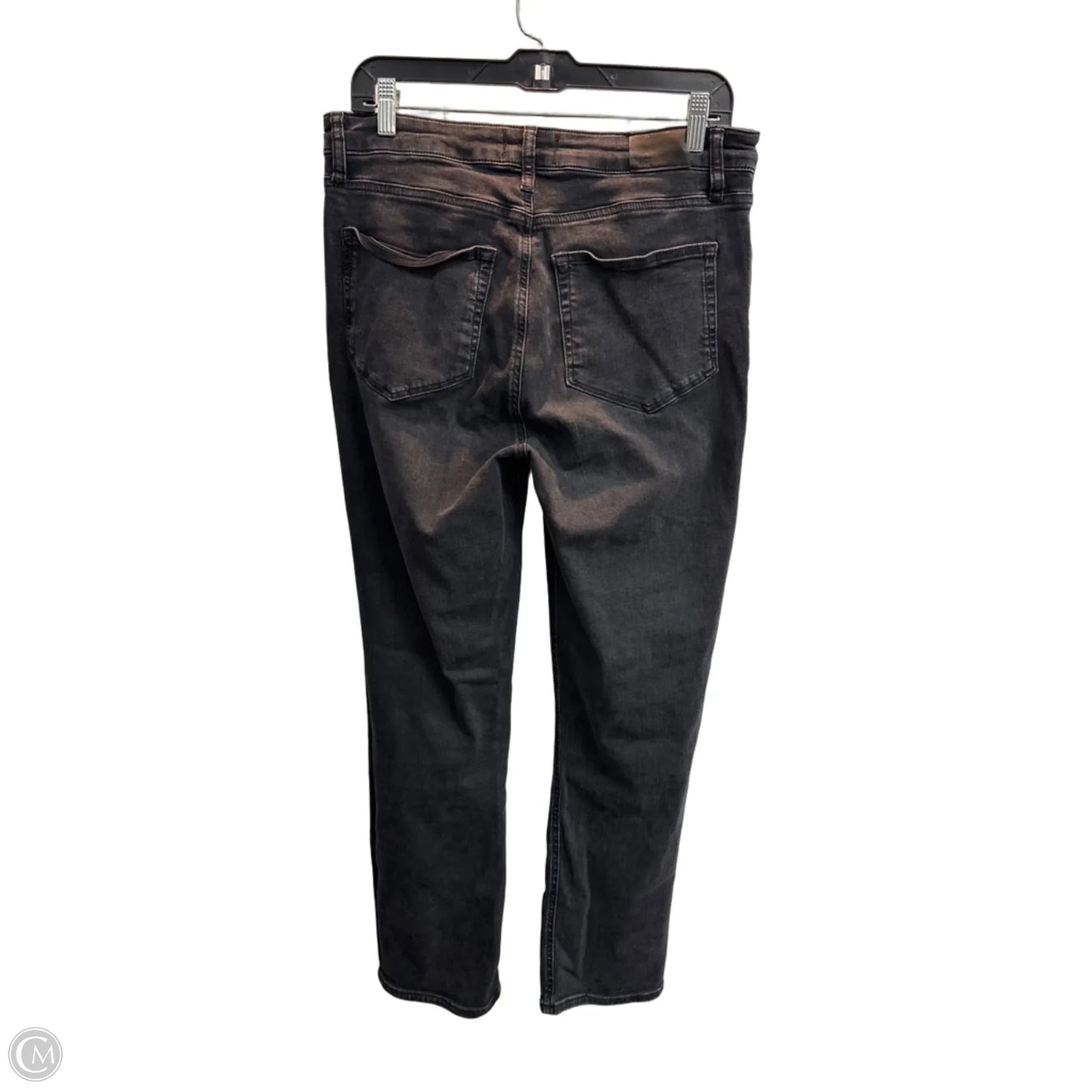 Jeans Straight By Paige In Black, Size: 12