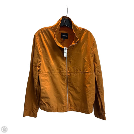 Jacket Windbreaker By Express In Orange, Size: M