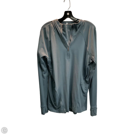 Athletic Top Long Sleeve Hoodie By Lululemon In Blue, Size: M