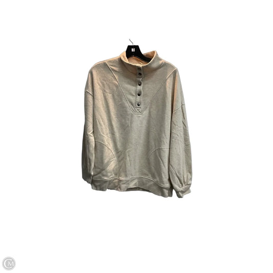 Sweatshirt Collar By Time And Tru In Beige, Size: L