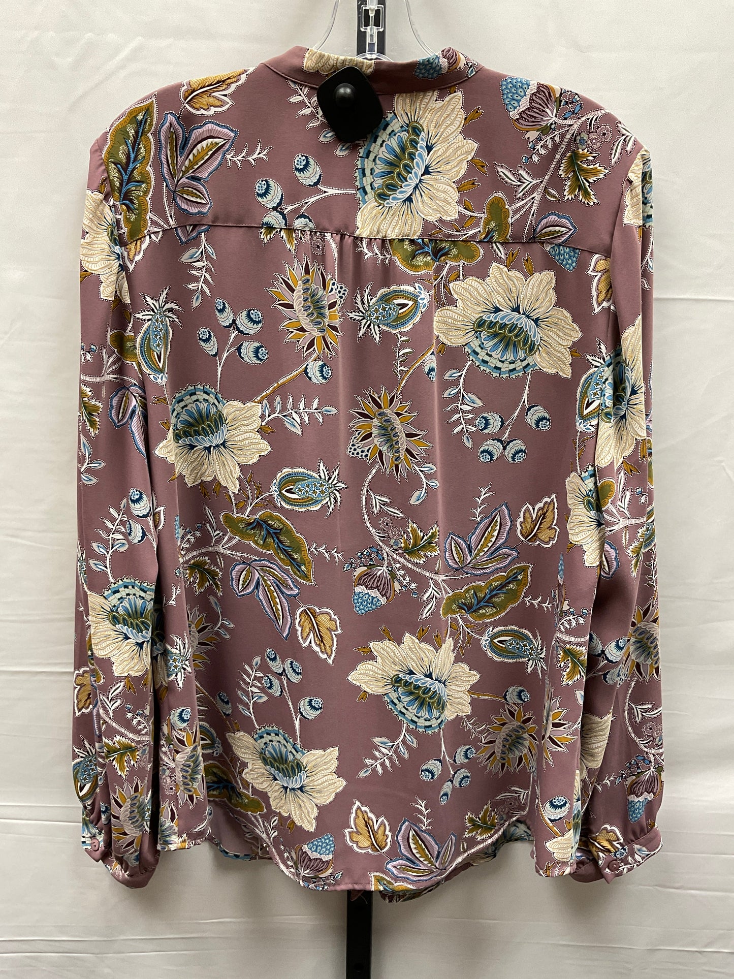 Paisley Print Top Long Sleeve Chicos, Size L