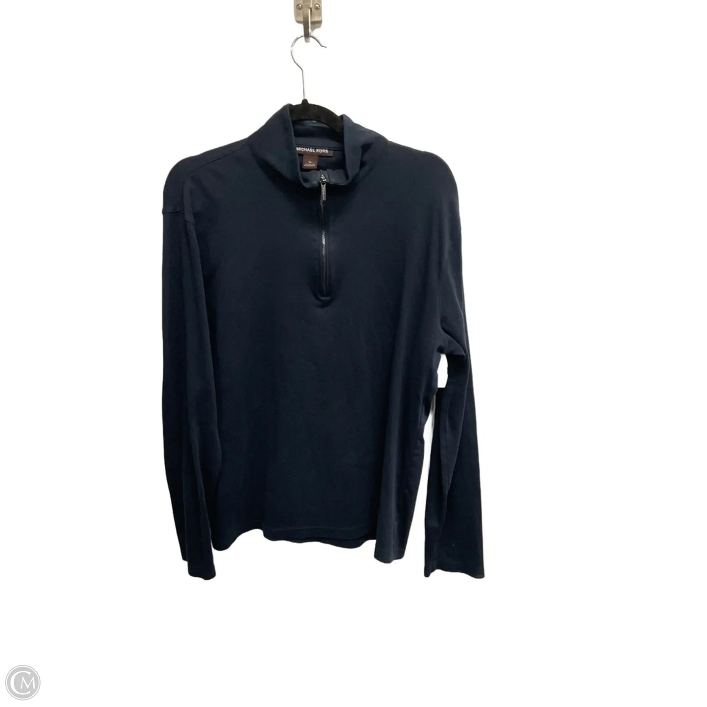 Top Long Sleeve Designer By Michael Kors In Navy, Size: M