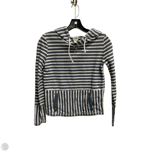 Sweatshirt Hoodie By J. Crew In Blue & White, Size: Xxs
