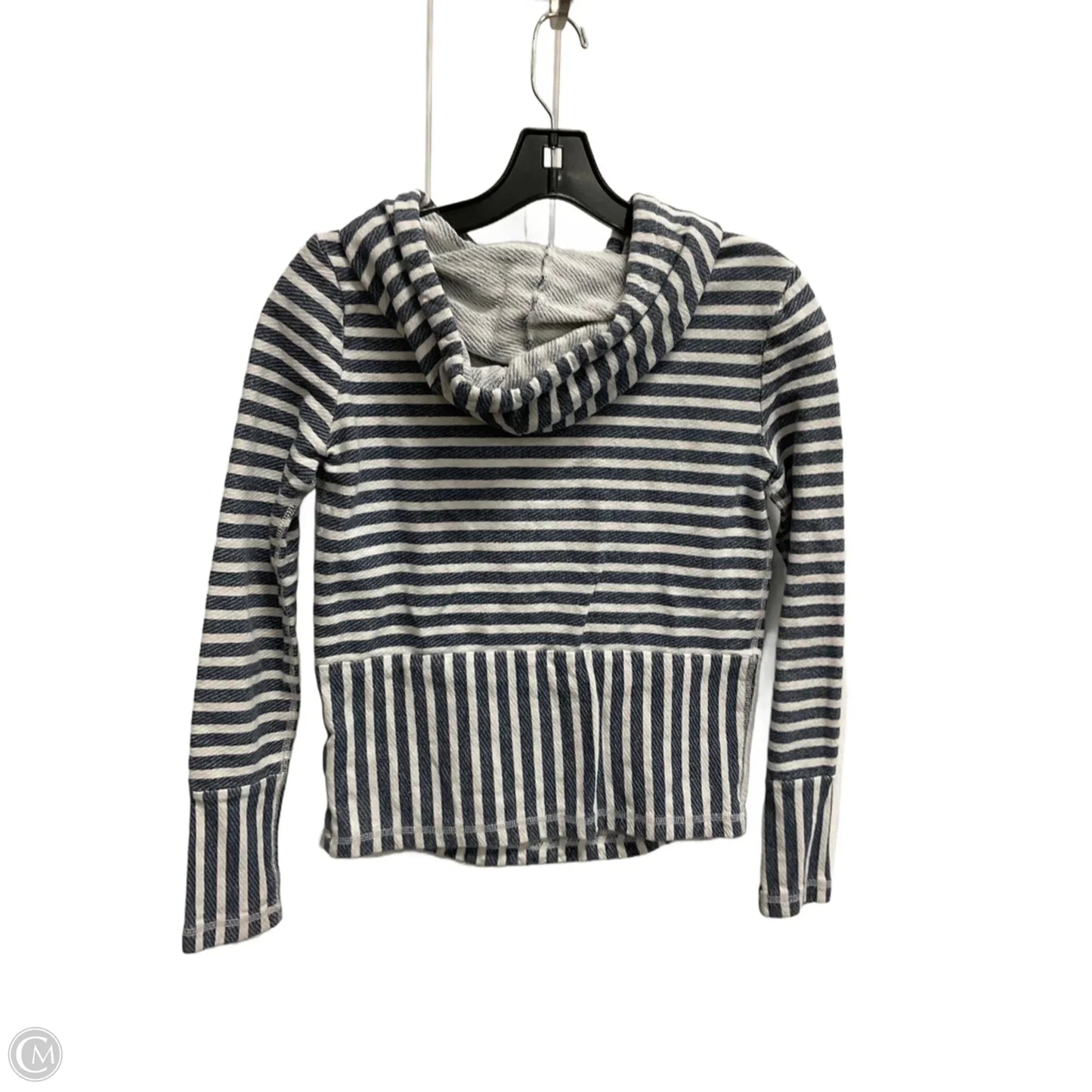 Sweatshirt Hoodie By J. Crew In Blue & White, Size: Xxs