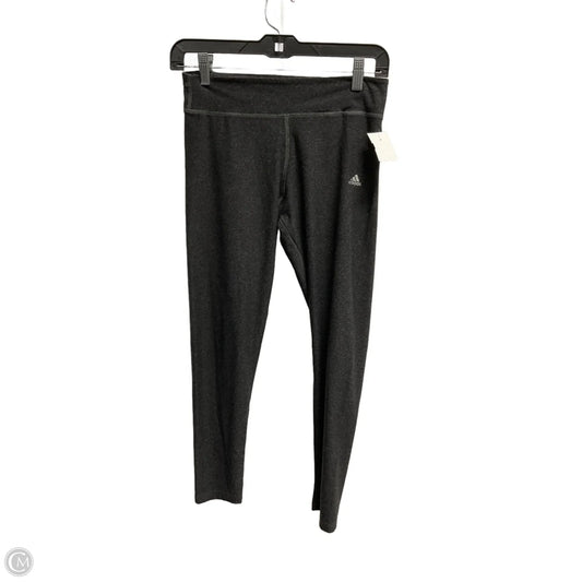 Athletic Leggings By Adidas In Grey, Size: S