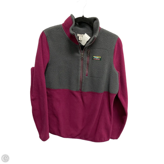 Athletic Sweatshirt Collar By L.l. Bean In Grey & Purple, Size: M