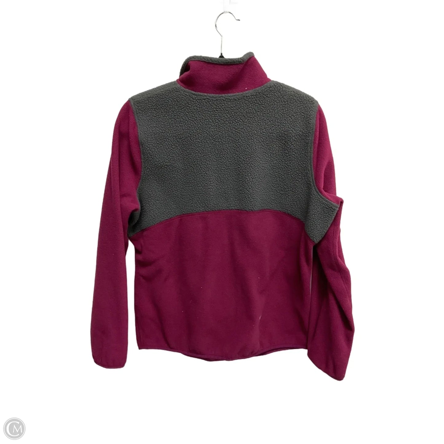 Athletic Sweatshirt Collar By L.l. Bean In Grey & Purple, Size: M