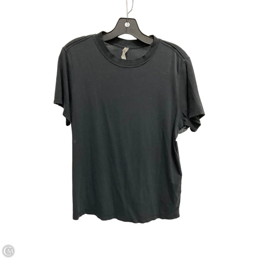 Athletic Top Short Sleeve By Lululemon In Black, Size: 2