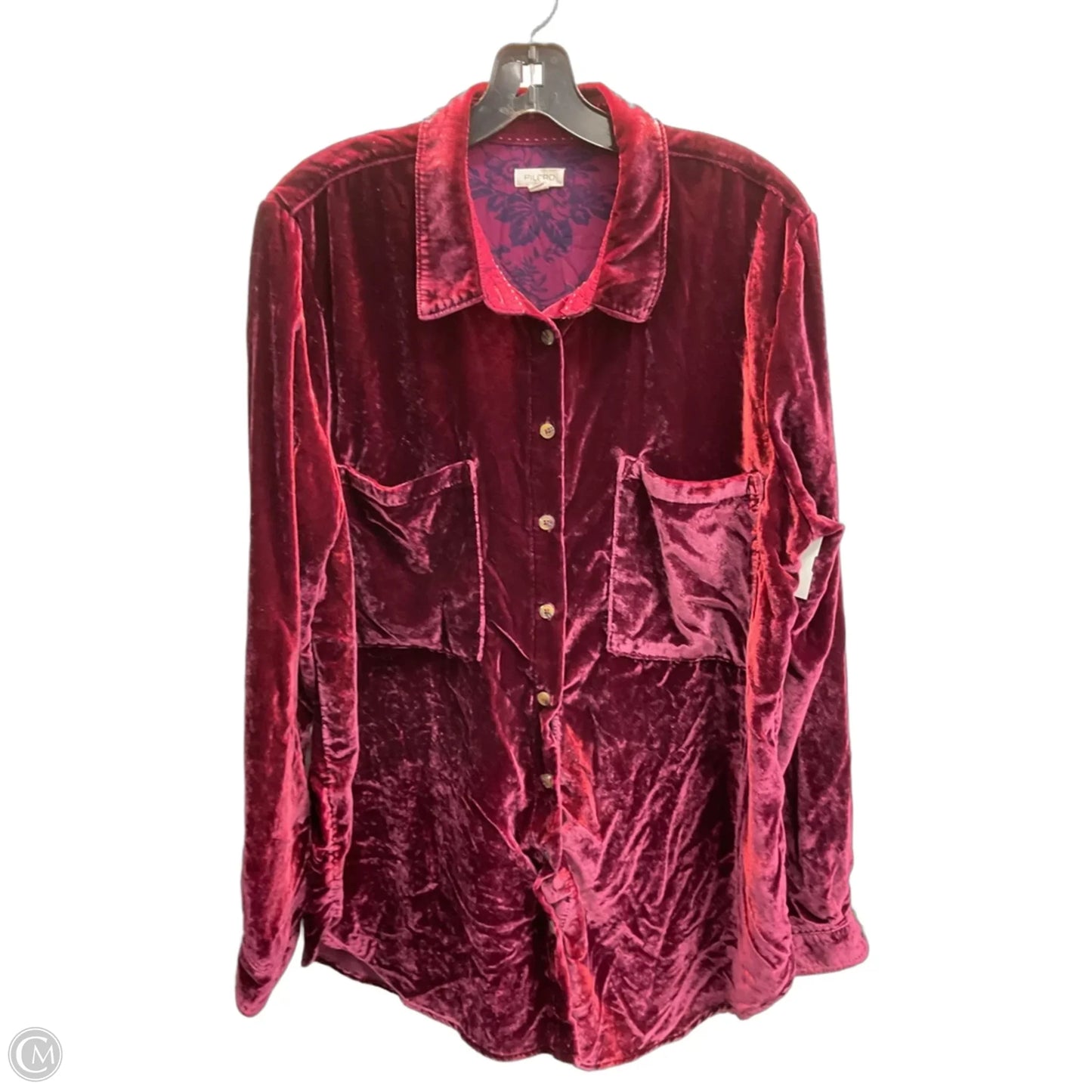 Top Long Sleeve By Pilcro In Red, Size: Xl