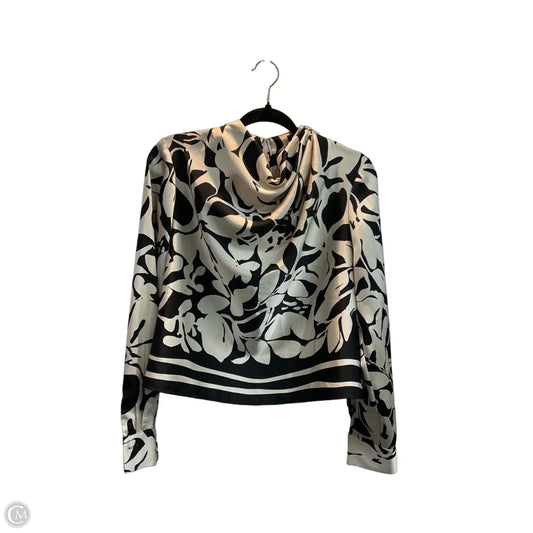 Blouse Long Sleeve By Rachel Zoe In Black & Cream, Size: M