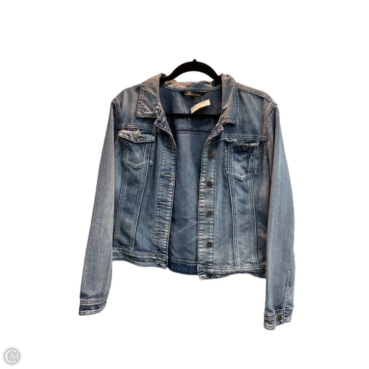 Jacket Denim By Baccini In Blue Denim, Size: L