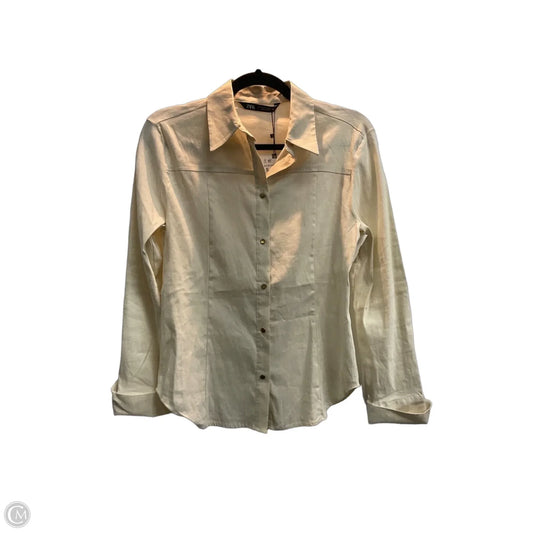 Top Long Sleeve By Zara In Cream, Size: S